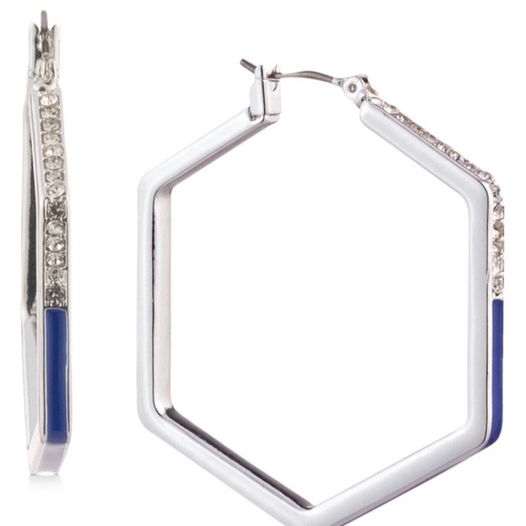 DKNY Medium Pave Hoop - Picture 1 of 3